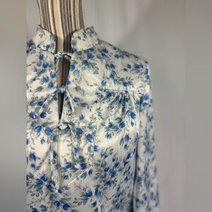 Floral Long Sleeve Blouse and skirt